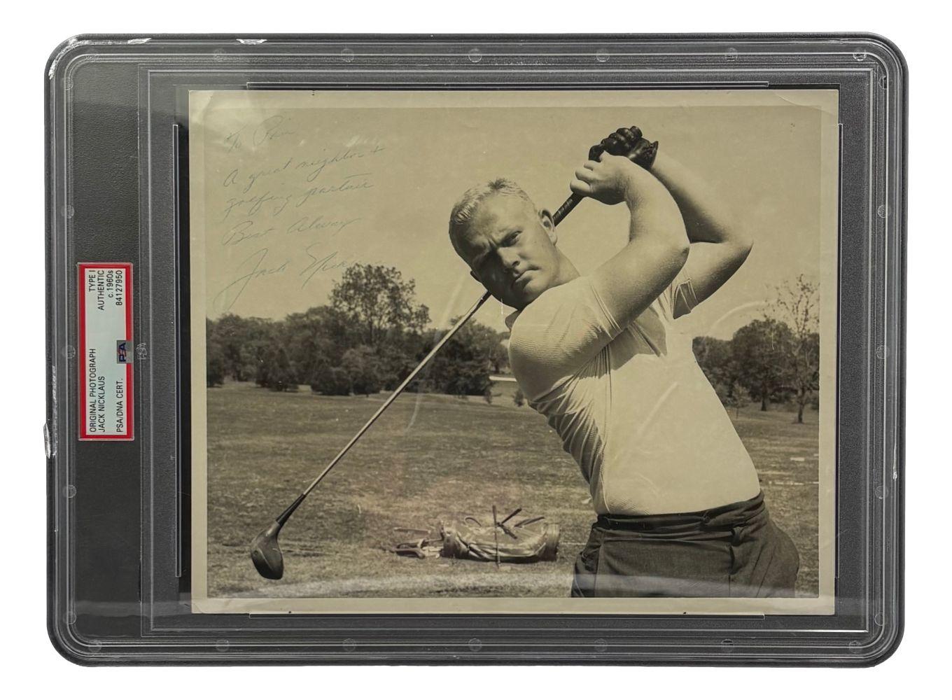 Jack Nicklaus Signed Original 1960s Type I 8x10 Photo Inscribed "Best Always" (PSA) at PristineAuction.com