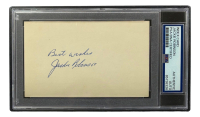 Jackie Robinson Signed 3x5 Index Card Inscribed "Best Wishes" (PSA & JSA) at PristineAuction.com
