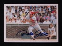 Pete Rose Signed 1985 Topps Rose #102 Reds swinging left (Beckett) at PristineAuction.com