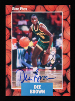 Dee Brown Signed 1990 Star Pics #8 RC (Beckett) at PristineAuction.com