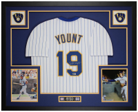 Robin Yount Signed Custom Framed Jersey Display (Beckett) at PristineAuction.com