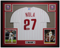 Aaron Nola Signed Phillies Custom Framed Nike Authentic Jersey Display (Fanatics) at PristineAuction.com