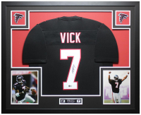 Michael Vick Signed Custom Framed Jersey Display (Beckett) at PristineAuction.com