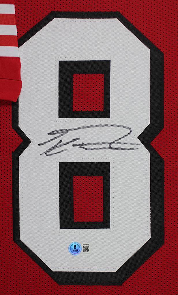 George Kittle Signed Custom Framed Jersey Display (Beckett) at PristineAuction.com George Kittle Signed Custom Framed Jersey Display (Beckett) at PristineAuction.com