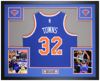 Karl-Anthony Towns Signed Knicks Custom Framed Nike Authentic Jersey Display (Fanatics) at PristineAuction.com