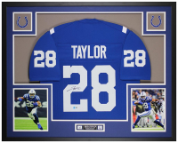 Jonathan Taylor Signed Custom Framed Jersey Display (Beckett) at PristineAuction.com