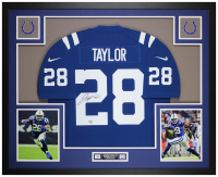 Jonathan Taylor Signed Colts Custom Framed Nike Authentic Jersey Display (Fanatics) at PristineAuction.com