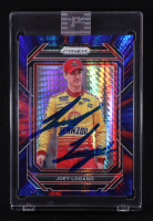 Joey Logano Signed 2023 Panini Prizm Prizms Hyper Prizm Red and Blue #11 #279/299 at PristineAuction.com