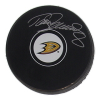 Teemu Selanne Signed Ducks Logo Hockey Puck (JSA) at PristineAuction.com