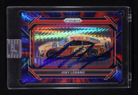 Joey Logano Signed 2023 Panini Prizm Prizms Hyper Prizm Red and Blue #98 #021/299 at PristineAuction.com