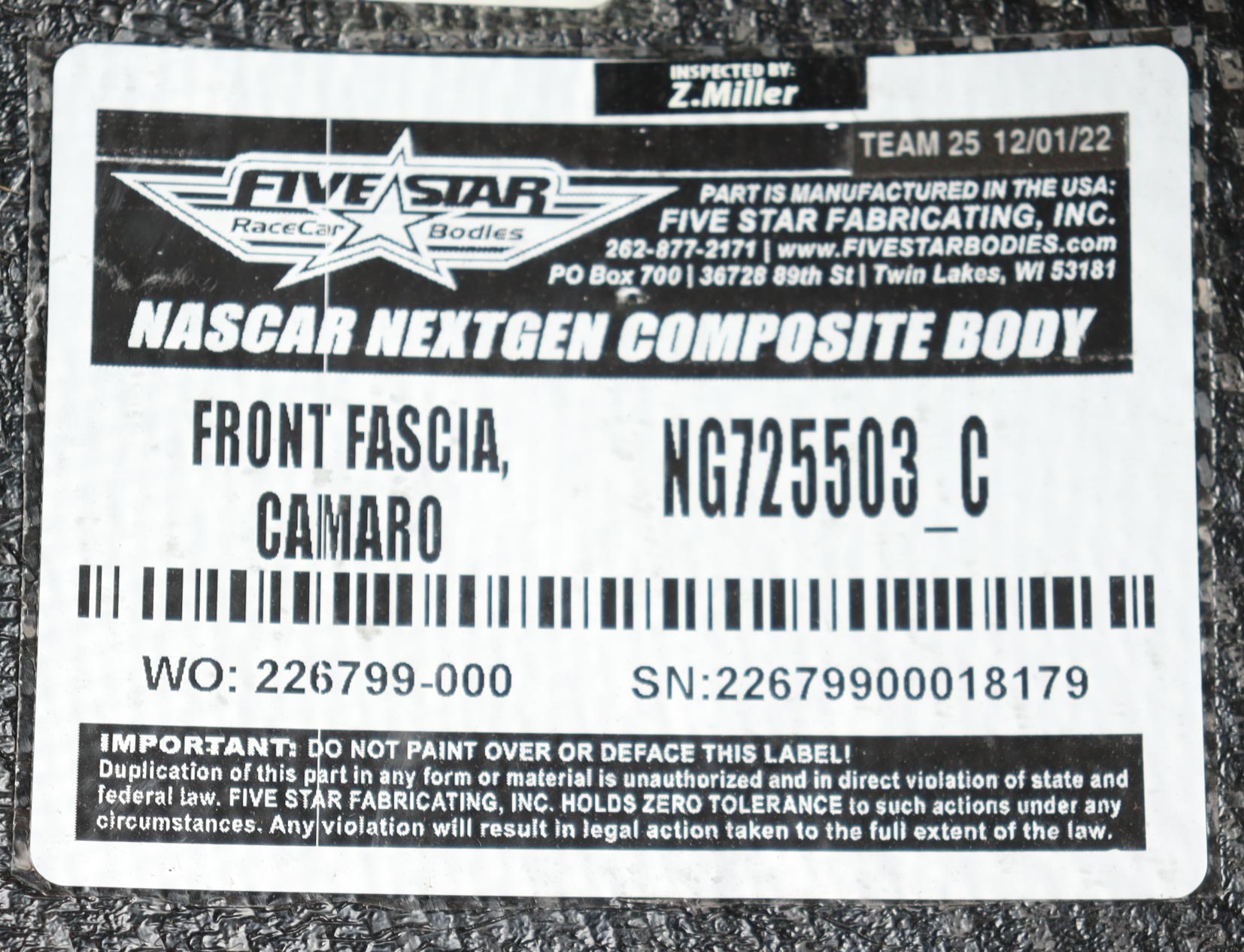 Chase Elliott Race-Used 2023 NASCAR Cup Series #9 NAPA Auto Parts Left Partial Nose Car Piece (Hendrick Motorsports) at PristineAuction.com Chase Elliott Race-Used 2023 NASCAR Cup Series #9 NAPA Auto Parts Left Partial Nose Car Piece (Hendrick Motorsports) at PristineAuction.com