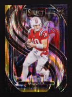 Drake Maye 2024 Select Prizm Black and Gold Shock #113 RC at PristineAuction.com