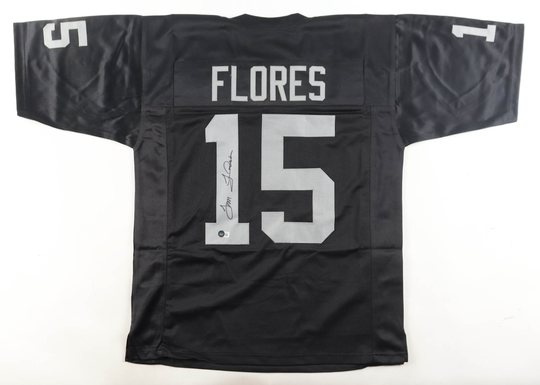Tom Flores Signed Jersey (Beckett) at PristineAuction.com Tom Flores Signed Jersey (Beckett) at PristineAuction.com