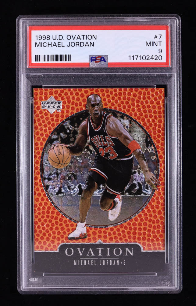 Michael Jordan 1998-99 Upper Deck Ovation #7 (PSA 9) at PristineAuction.com Michael Jordan 1998-99 Upper Deck Ovation #7 (PSA 9) at PristineAuction.com
