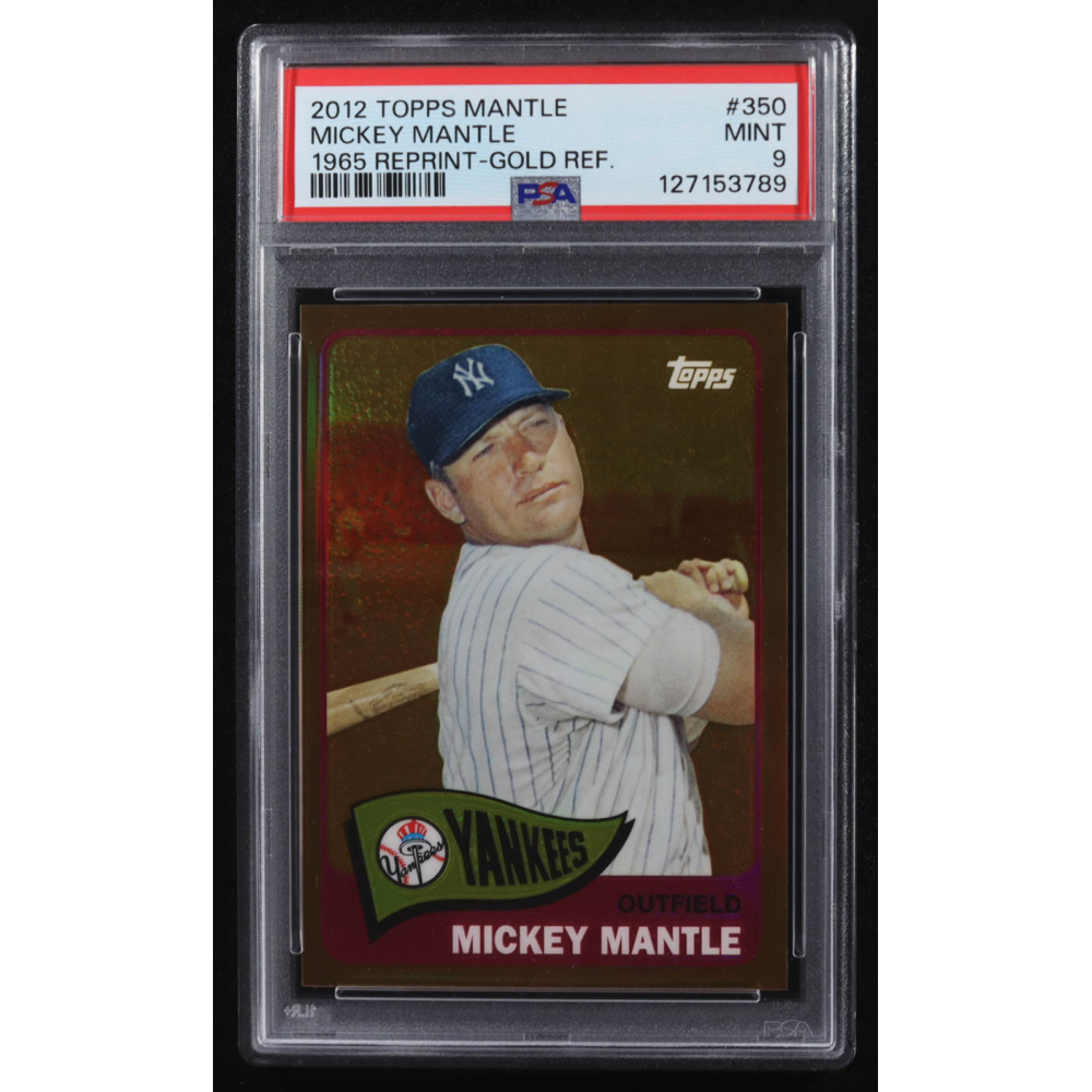 Mickey Mantle 2012 Topps Factory Set Mantle Chrome Gold Refractors #350 65T (PSA 9) at PristineAuction.com