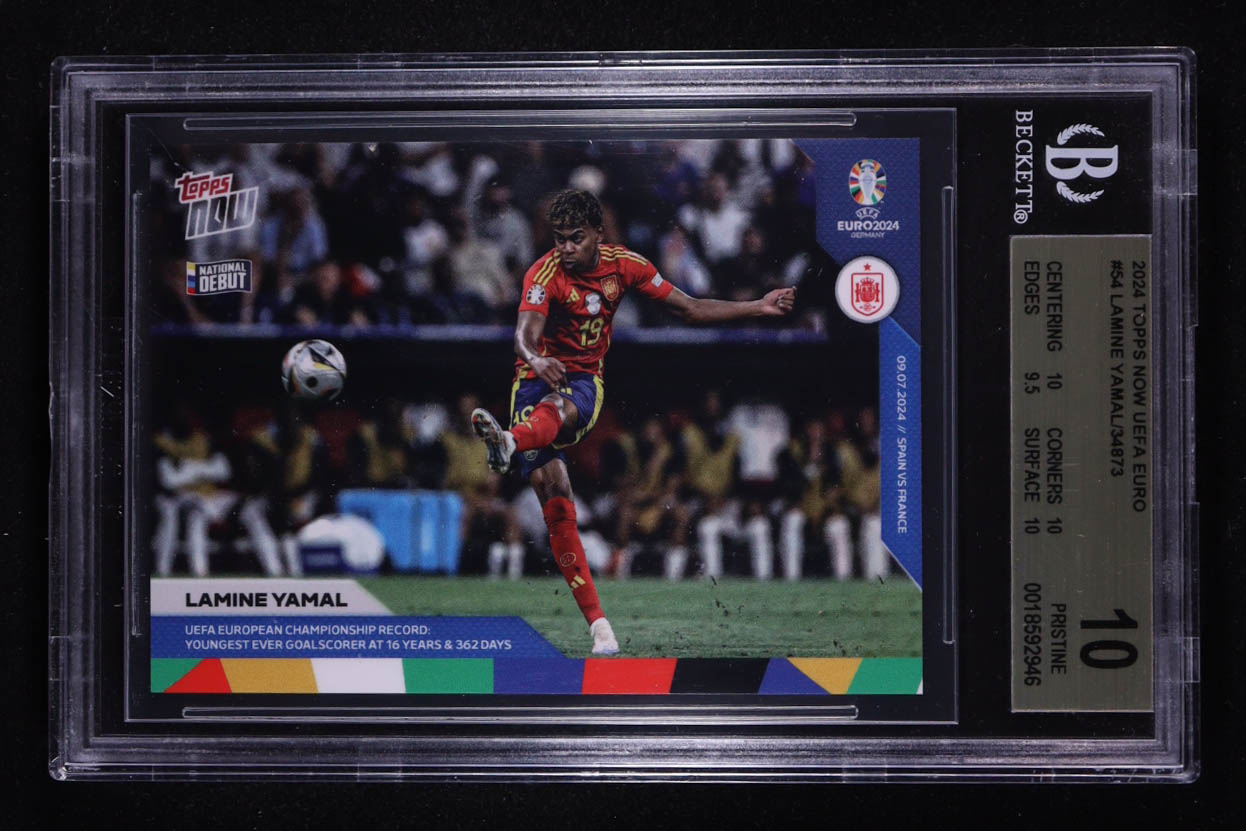 Lamine Yamal 2024 Topps Now UEFA Euro #54 (BGS 10) at PristineAuction.com Lamine Yamal 2024 Topps Now UEFA Euro #54 (BGS 10) at PristineAuction.com