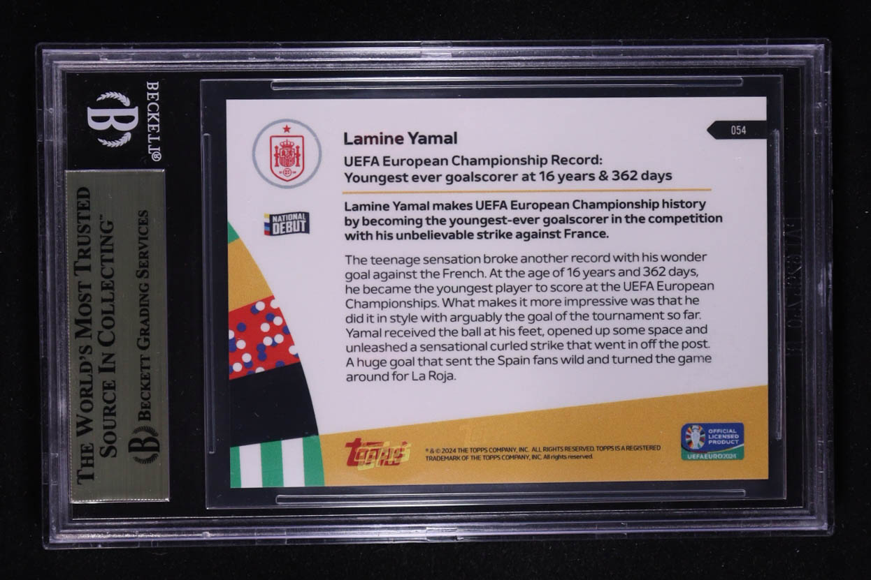Lamine Yamal 2024 Topps Now UEFA Euro #54 (BGS 10) at PristineAuction.com Lamine Yamal 2024 Topps Now UEFA Euro #54 (BGS 10) at PristineAuction.com
