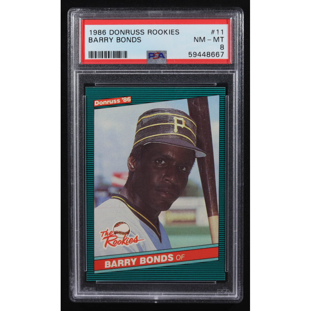 Barry Bonds 1986 Donruss The Rookies #11 RC (PSA 8) at PristineAuction.com