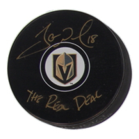 James Neal Signed Golden Knights Logo Hockey Puck Inscribed "The Real Deal" (JSA) at PristineAuction.com