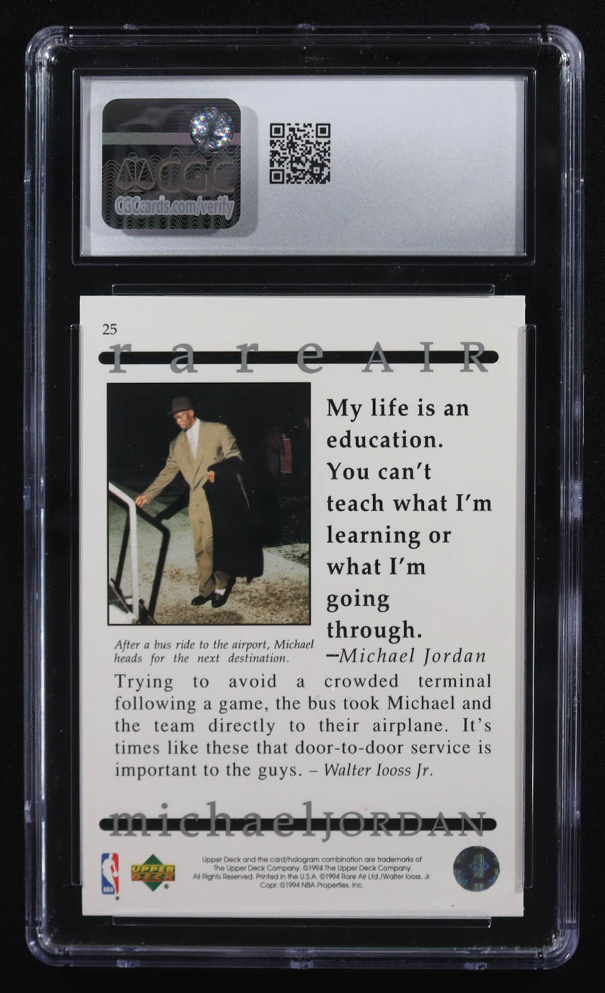 Michael Jordan 1994 Upper Deck Jordan Rare Air #25 (CGC 10) at PristineAuction.com Michael Jordan 1994 Upper Deck Jordan Rare Air #25 (CGC 10) at PristineAuction.com