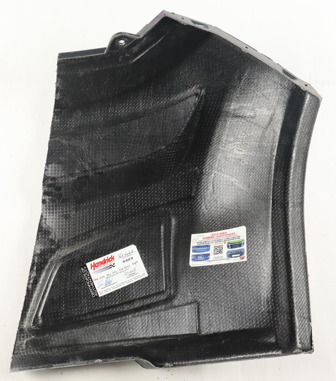 Alex Bowman Race-Used 2023 Verizon 200 #48 Ally Right Partial Nose Car Piece (Hendrick Motorsports) at PristineAuction.com Alex Bowman Race-Used 2023 Verizon 200 #48 Ally Right Partial Nose Car Piece (Hendrick Motorsports) at PristineAuction.com