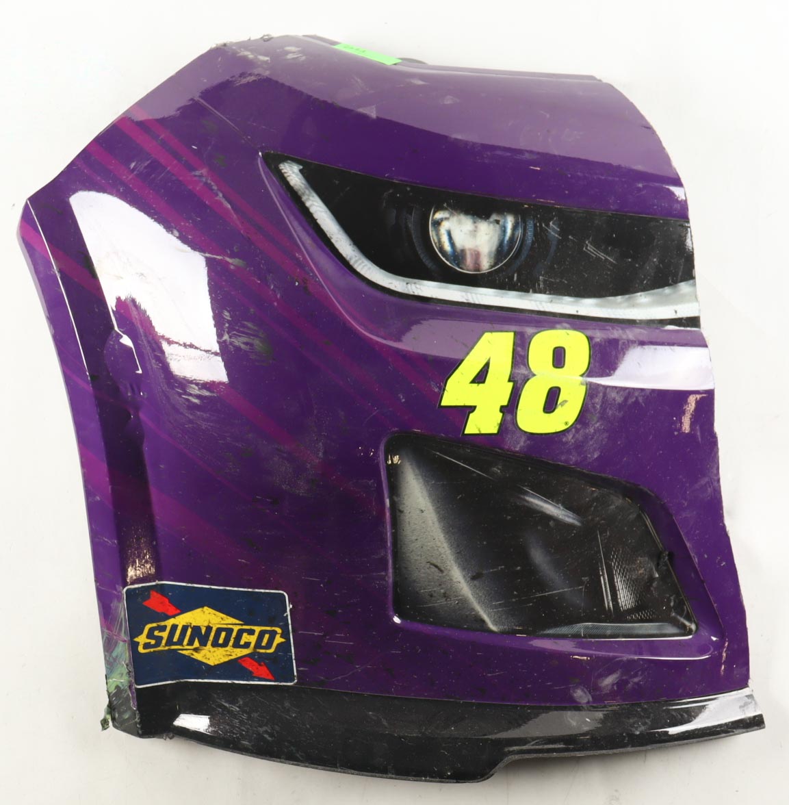 Alex Bowman Race-Used 2023 Crayon 301 #48 Ally Right Partial Nose Car Piece (Hendricks Motorsports) at PristineAuction.com Alex Bowman Race-Used 2023 Crayon 301 #48 Ally Right Partial Nose Car Piece (Hendricks Motorsports) at PristineAuction.com