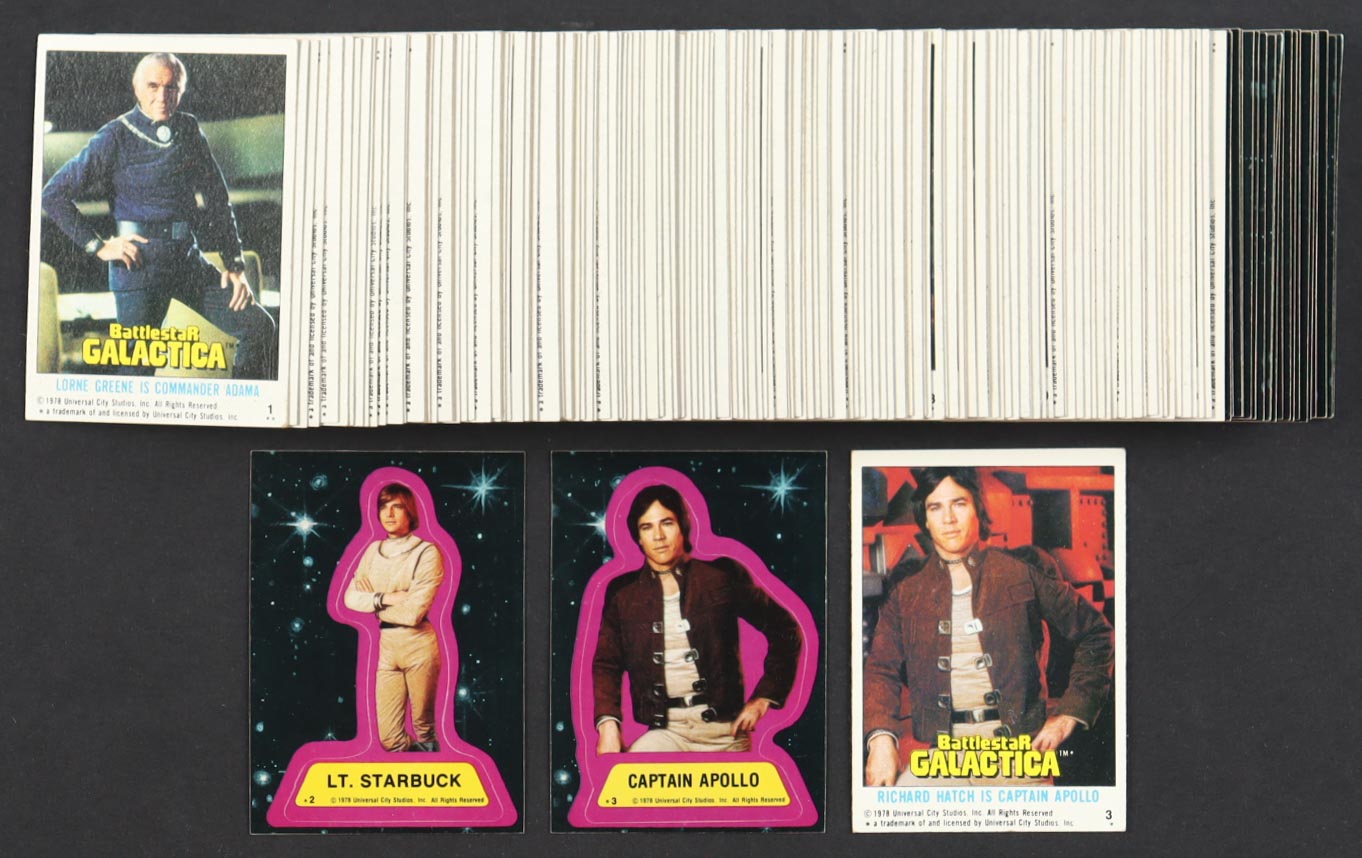 1978 Battle Star Galactica Complete Set of (132) Cards at PristineAuction.com 1978 Battle Star Galactica Complete Set of (132) Cards at PristineAuction.com