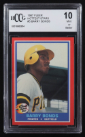Barry Bonds 1987 Fleer Hottest Stars #5 RC (BCCG 10) at PristineAuction.com