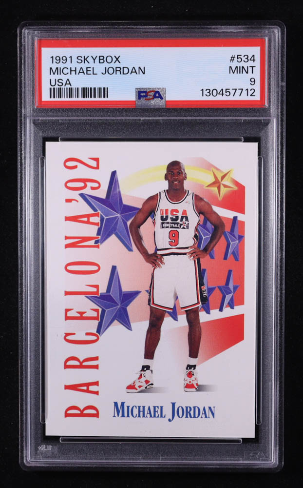 Michael Jordan 1991-92 SkyBox #534 USA (PSA 9) at PristineAuction.com Michael Jordan 1991-92 SkyBox #534 USA (PSA 9) at PristineAuction.com