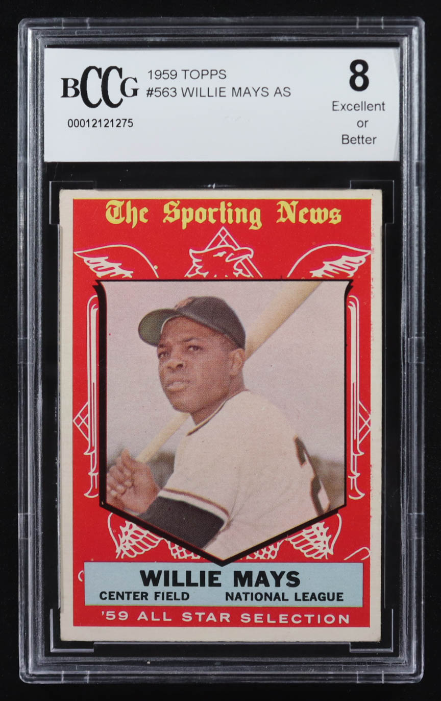 Willie Mays 1959 Topps #563 AS (BCCG 8) at PristineAuction.com Willie Mays 1959 Topps #563 AS (BCCG 8) at PristineAuction.com