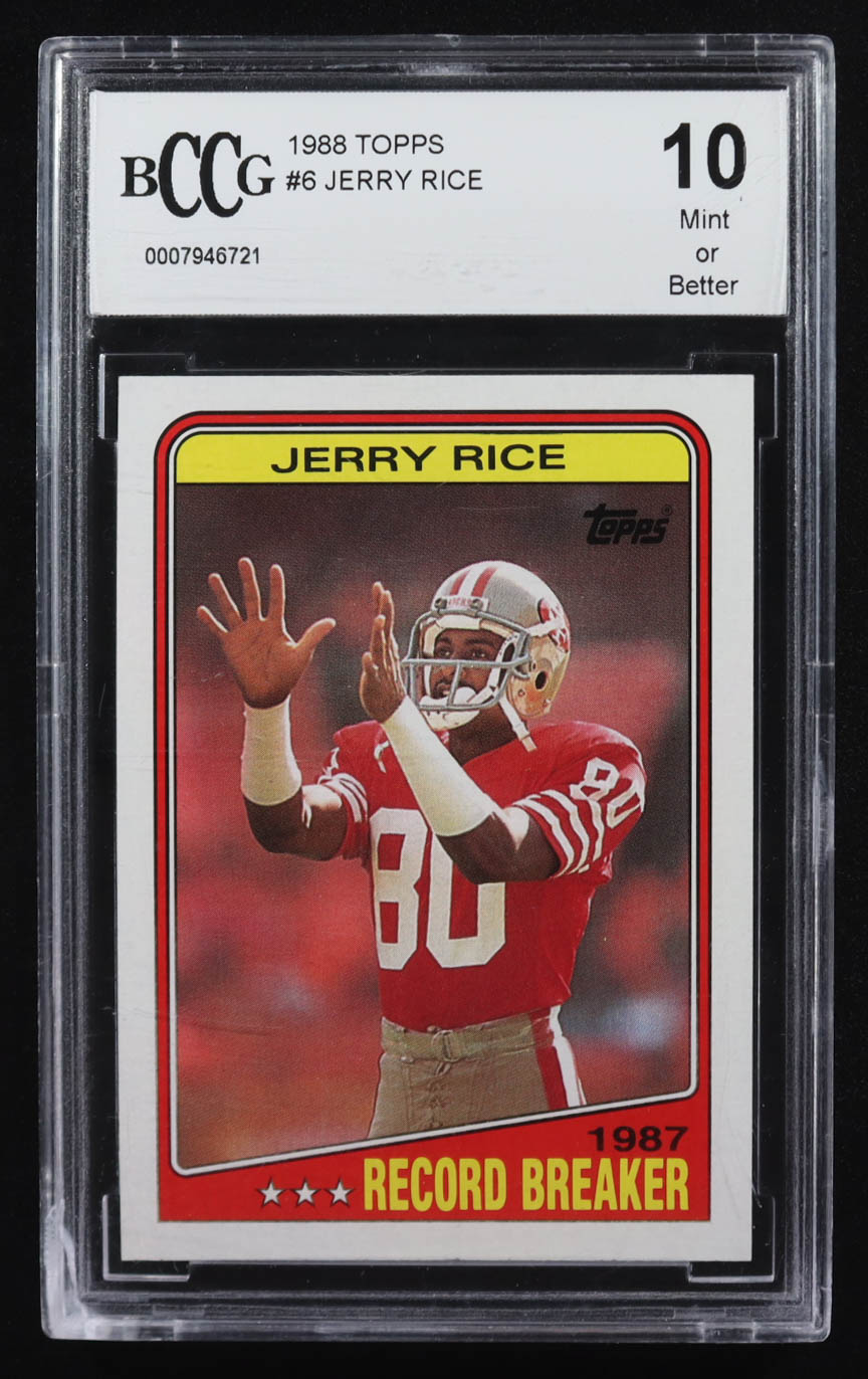Jerry Rice 1988 Topps #6 (BCCG 10) at PristineAuction.com Jerry Rice 1988 Topps #6 (BCCG 10) at PristineAuction.com
