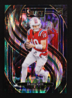 Drake Maye 2024 Select Prizm Black and Green Shock #113 RC at PristineAuction.com