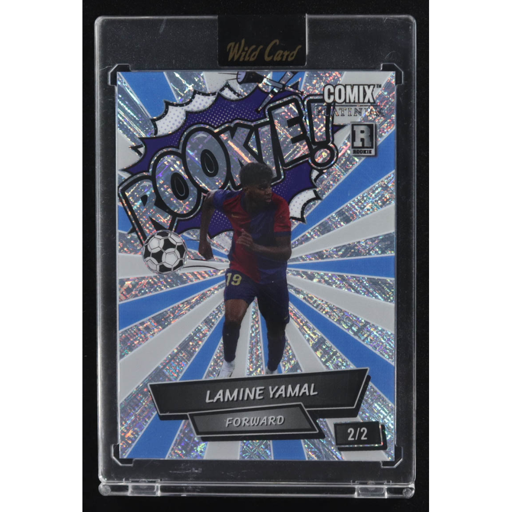 Lamine Yamal 2024 Wild Card Comix Platinum Rookie! #ACRK1-LY11 RC #2/2 at PristineAuction.com