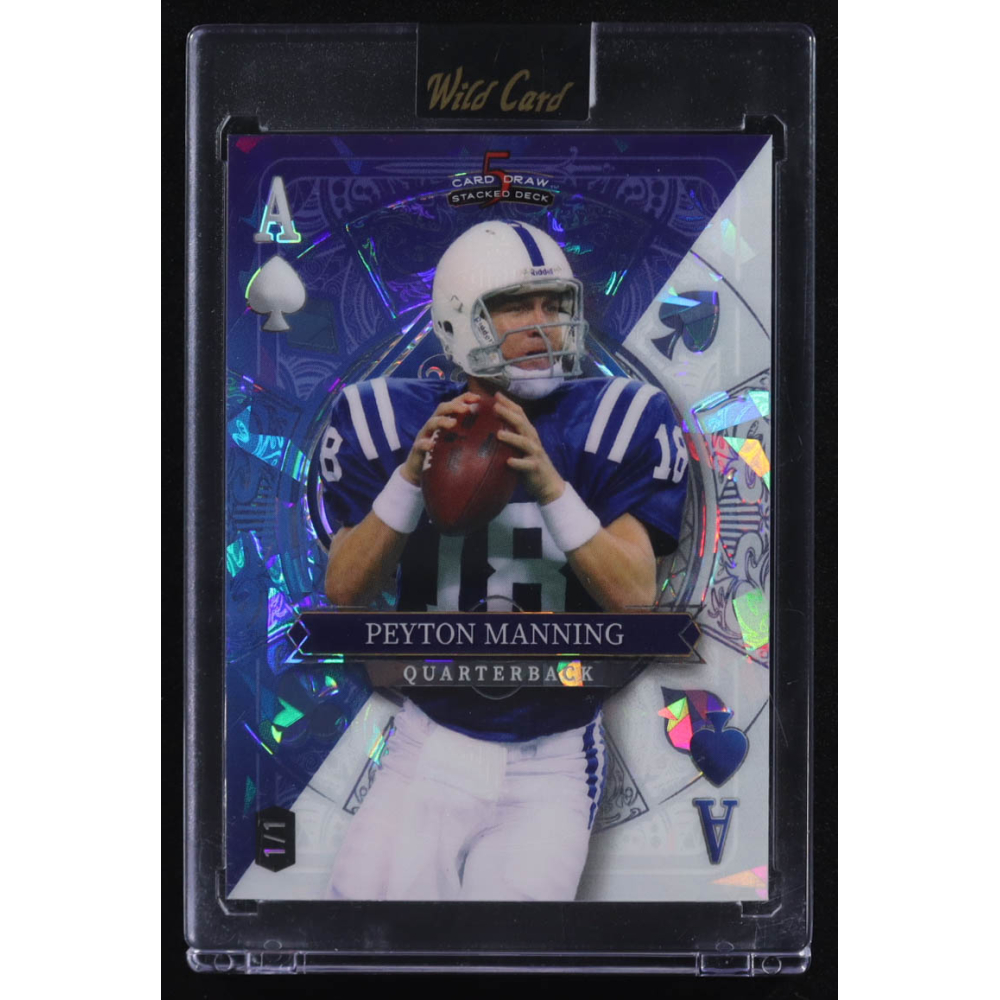 Peyton Manning 2024 Wild Card 5 Card Draw Stacked Deck Ace of Diamonds #SDJ5-PMN #1/1 at PristineAuction.com