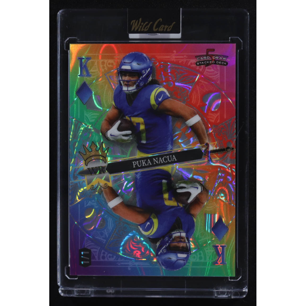 Puka Nacua 2024 Wild Card 5 Card Draw Stacked Deck King of Diamonds #SDPD-PNN #1/1 at PristineAuction.com
