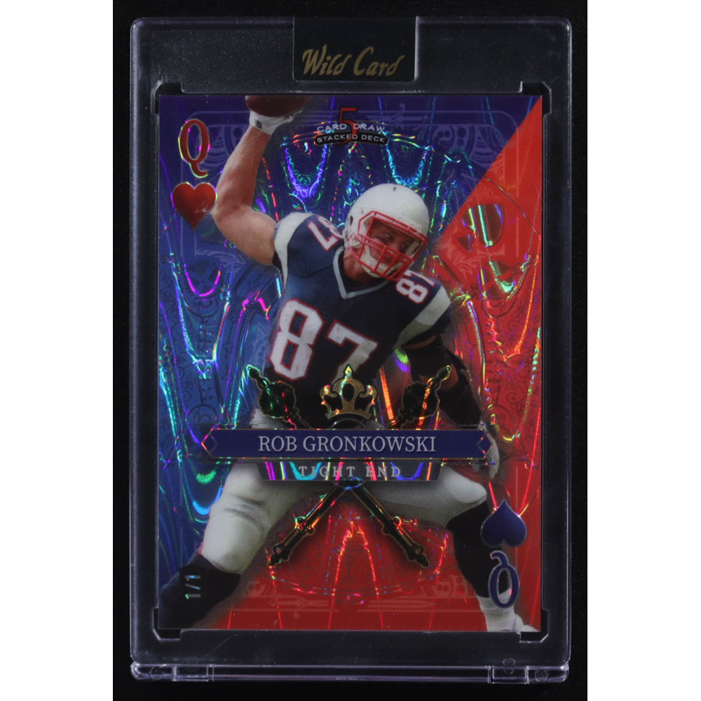 Rob Gronkowski 2024 Wild Card 5 Card Draw Stacked Deck Queen of Hearts #SDJH-RGN #1/1 at PristineAuction.com