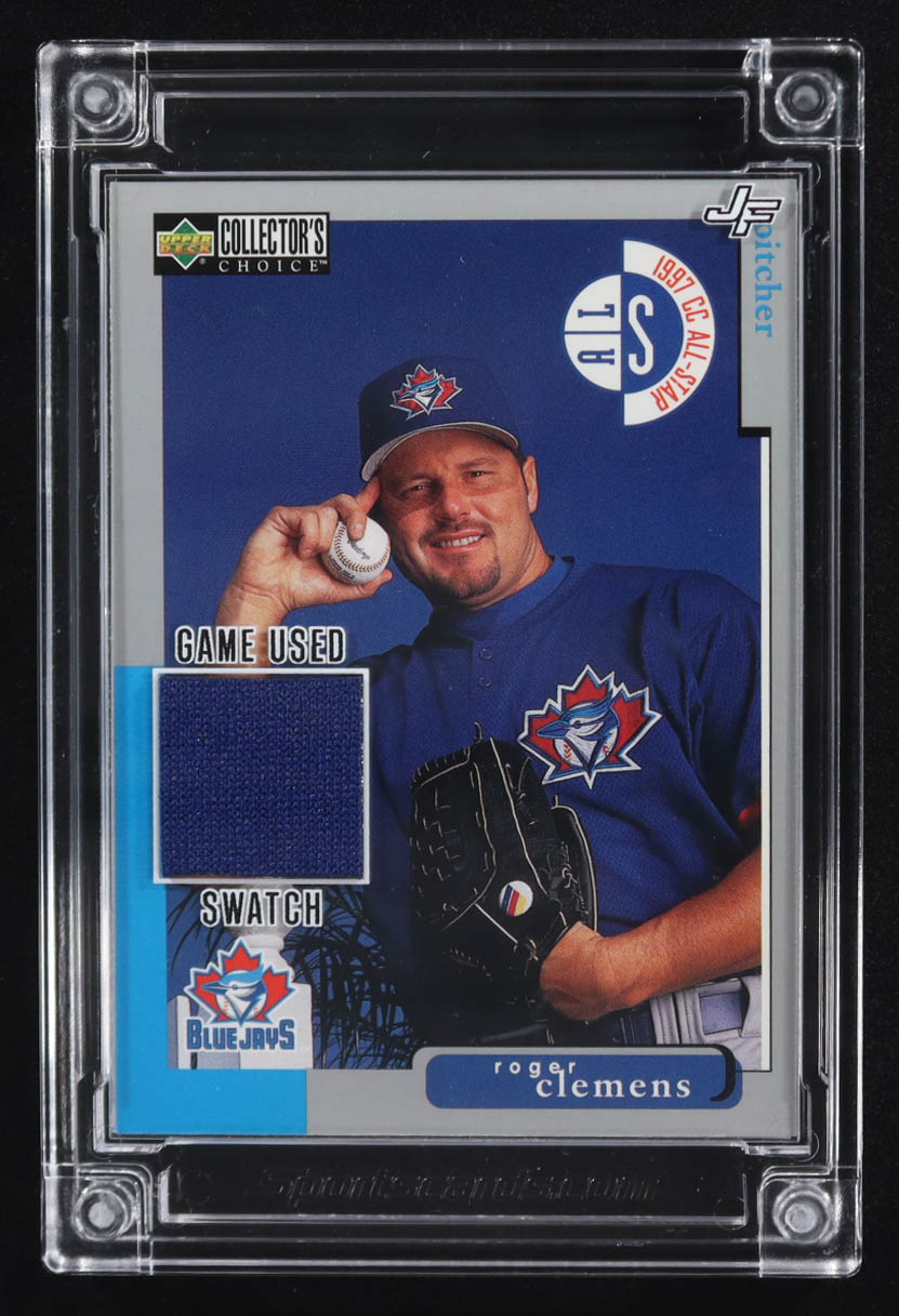Roger Clemens 2024 Upper Deck Collector's Choice Jersey Fusion Baseball Edition Game-Used Swatch #RC97 at PristineAuction.com Roger Clemens 2024 Upper Deck Collector's Choice Jersey Fusion Baseball Edition Game-Used Swatch #RC97 at PristineAuction.com
