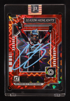 Connor Zilisch Signed 2025 Donruss Season Highlights Red Xplosion #4 #/99 at PristineAuction.com