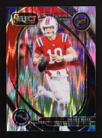 Drake Maye 2024 Select Prizm Black and Red Shock #218 RC at PristineAuction.com