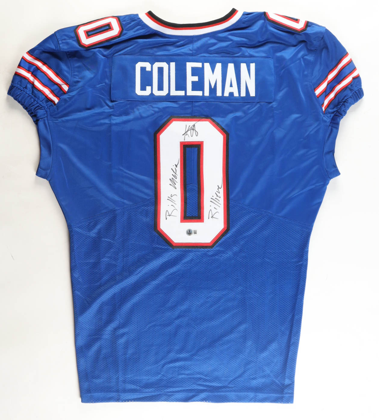 Keon Coleman Signed Jersey Inscribed "Bills Mafia" & "Billieve" (Beckett) at PristineAuction.com Keon Coleman Signed Jersey Inscribed "Bills Mafia" & "Billieve" (Beckett) at PristineAuction.com