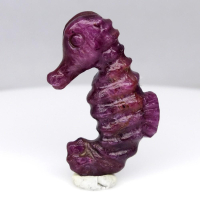 11.61 Carats Natural Ruby Carving of a Seahorse at PristineAuction.com