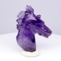 48.87 Carats Natural Amethyst Carving of a Horse at PristineAuction.com