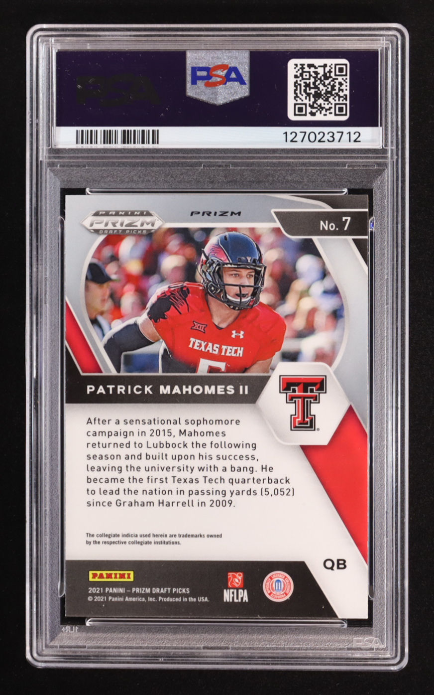 Patrick Mahomes II 2021 Panini Prizm Draft Picks Orange Ice #7 (PSA 9) at PristineAuction.com Patrick Mahomes II 2021 Panini Prizm Draft Picks Orange Ice #7 (PSA 9) at PristineAuction.com