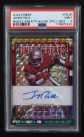 Jerry Rice 2024 Finest Greats Autographs Oil Spill Geometric Refractors #FGJR #10/10 (PSA 9) at PristineAuction.com
