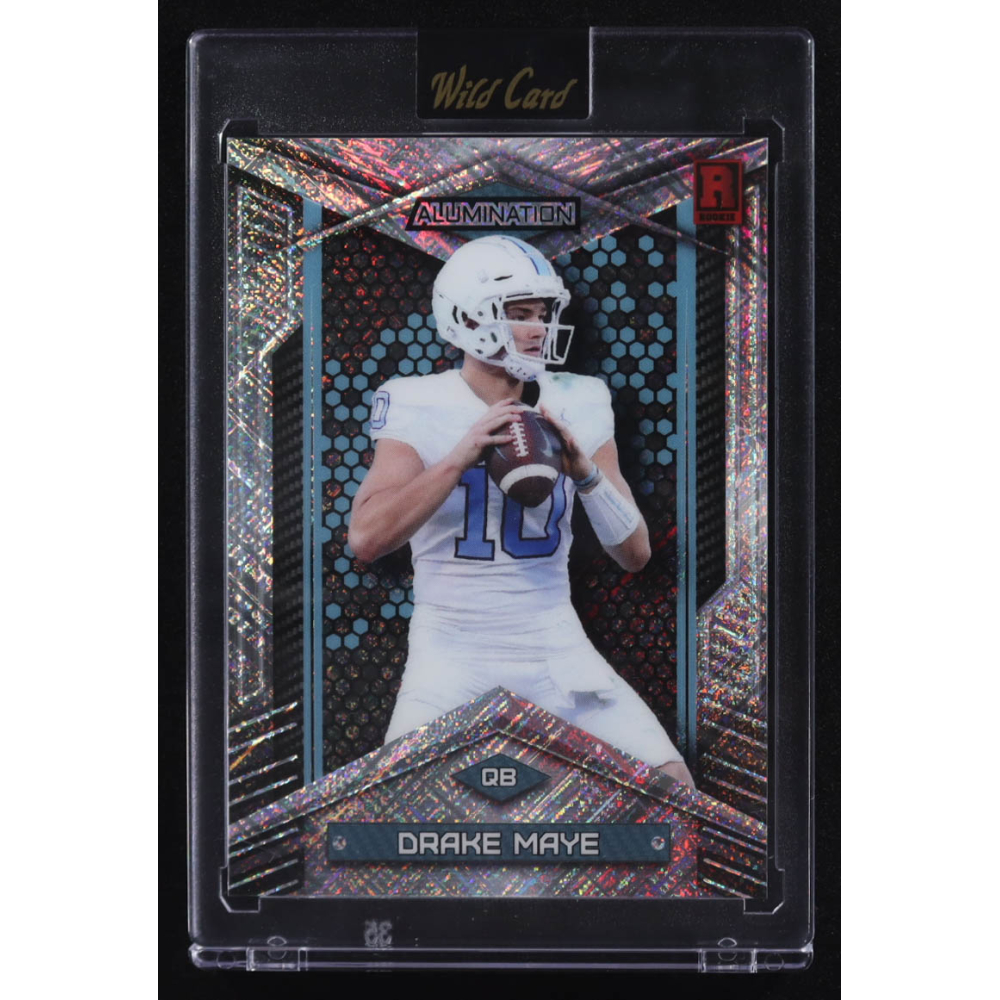 Drake Maye 2023 Wild Card Alumination Silver Crosshatch #BCDM RC #12/50 at PristineAuction.com