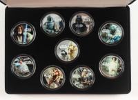 "Star Wars" LE Silver $1 Dollar Coin Set With (9) Colorized Coins with Original Display Case at PristineAuction.com