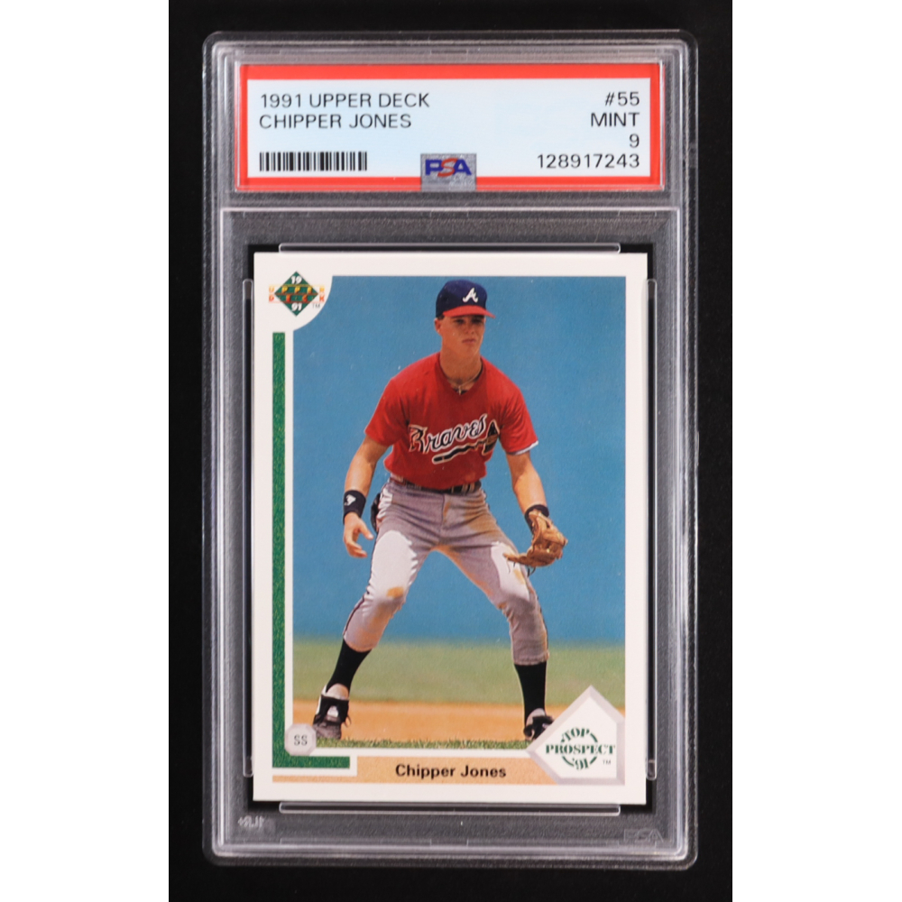 Chipper Jones 1991 Upper Deck #55 RC (PSA 9) at PristineAuction.com