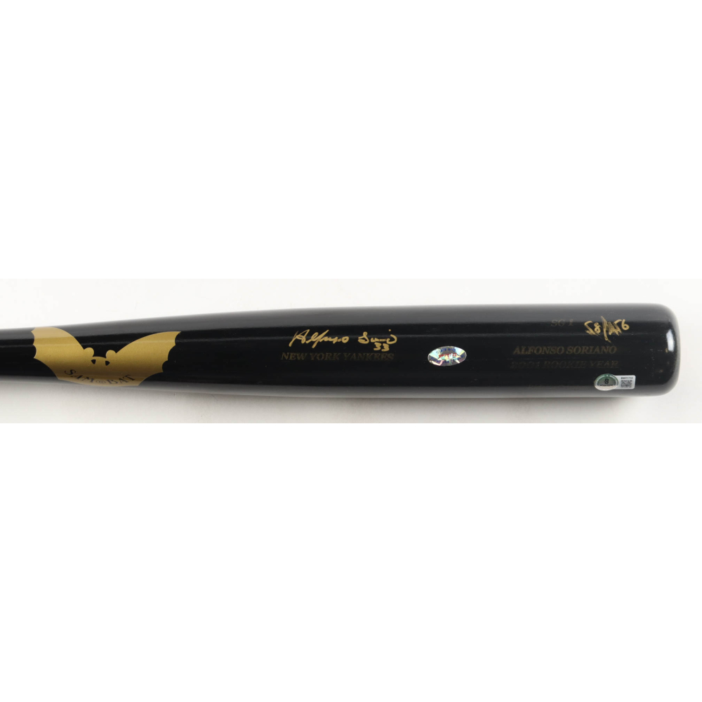 Alfonso Soriano Signed LE Sam Bat 2001 Rookie Year Player Model Baseball Bat (Beckett) at PristineAuction.com