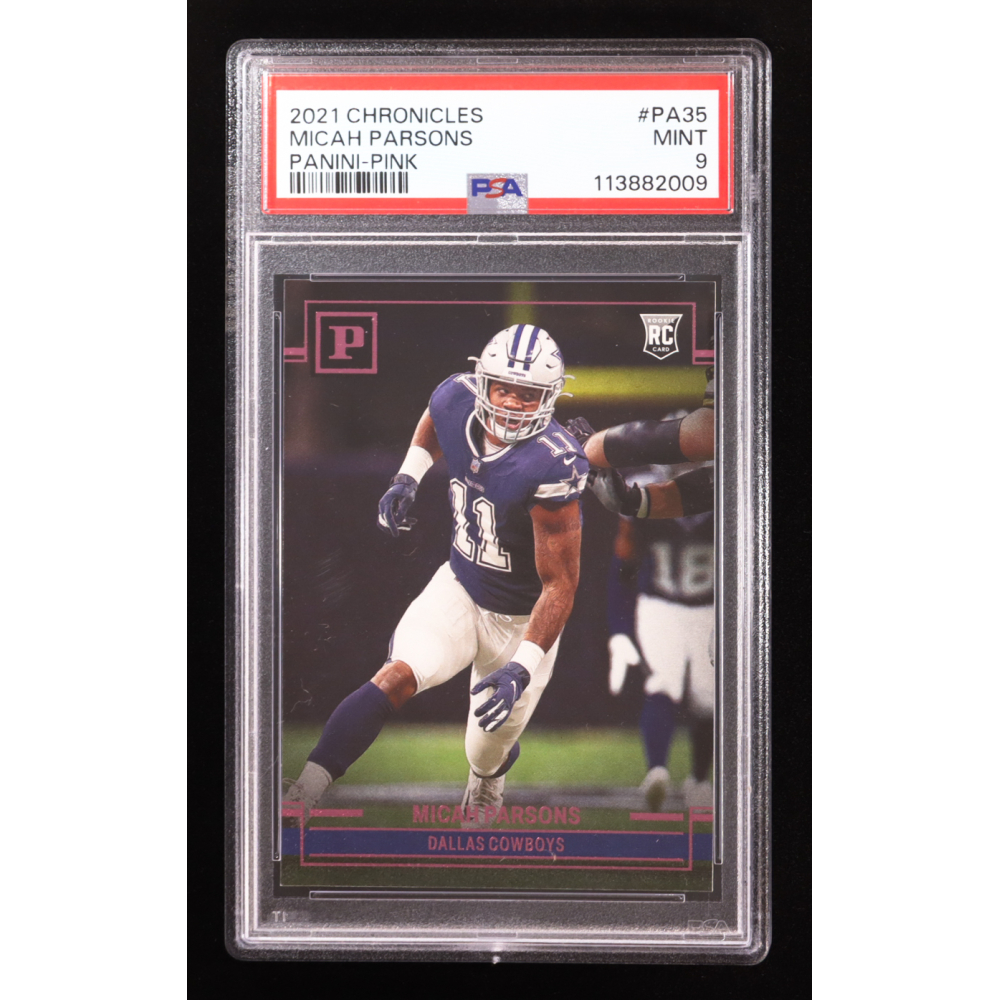 Micah Parsons 2021 Panini Chronicles Pink #PA-35 RC (PSA 9) at PristineAuction.com
