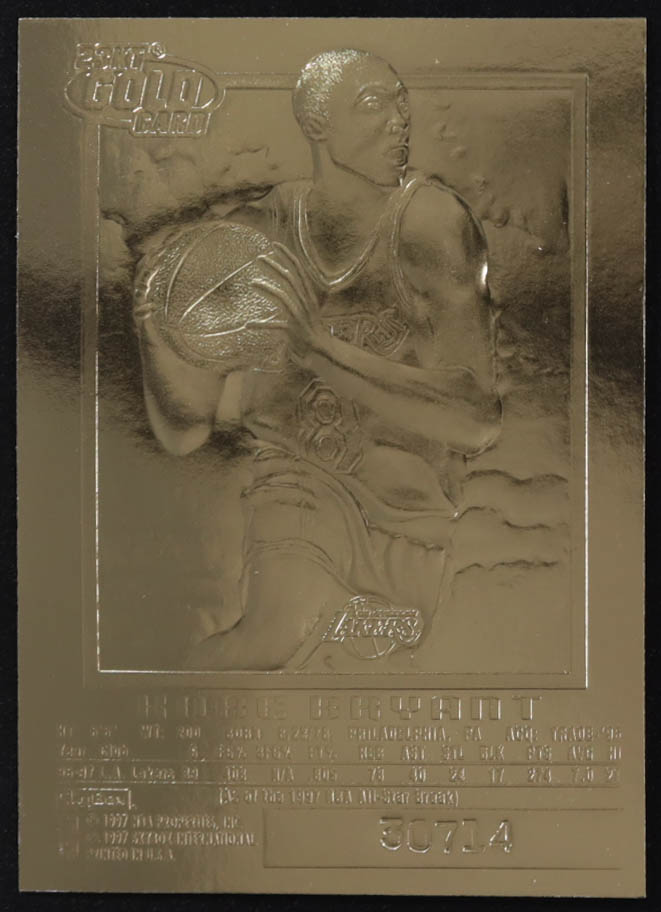 Kobe Bryant 1996-97 Skybox EX-2000 Purple Signature 23Kt Gold RC at PristineAuction.com Kobe Bryant 1996-97 Skybox EX-2000 Purple Signature 23Kt Gold RC at PristineAuction.com
